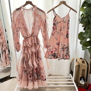 Studio J Maxi Bridal Floral Dress Avant Garde - Soft Pink / Blush